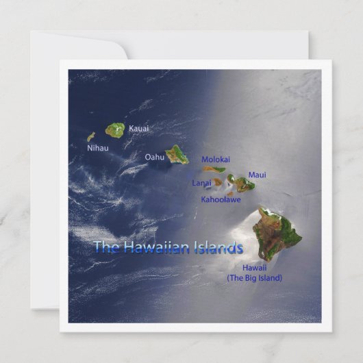 Uitzicht van de Hawaï Kaart (Voorkant)