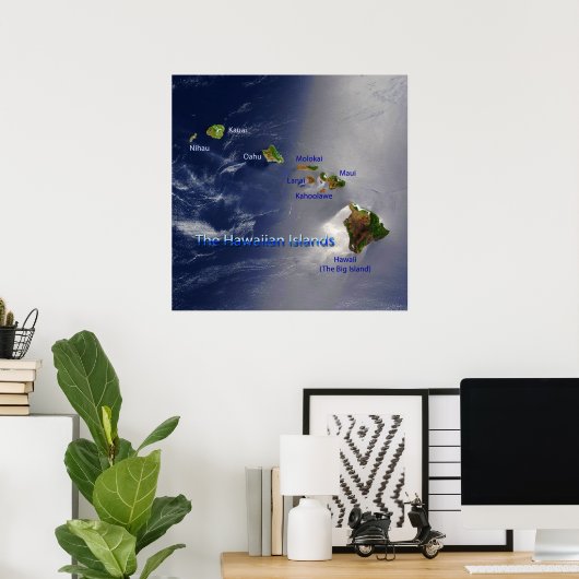 Uitzicht van de Hawaï Poster (Thuiskantoor)