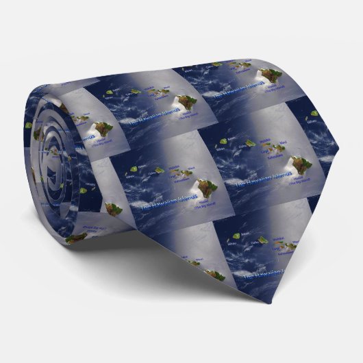 Uitzicht van de Hawaï Stropdas (Opgerold)