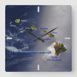Uitzicht van de Hawaï Vierkante Klok