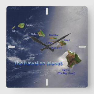 Uitzicht van de Hawaï Vierkante Klok