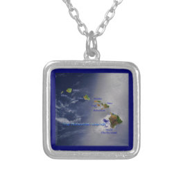 Uitzicht van de Hawaï Zilver Vergulden Ketting
