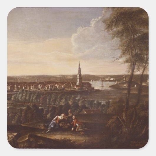 Uitzicht van de Heilige Geest Vierkante Sticker (Voorkant)