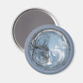 uitzicht van de hemel met eikenboom magneet (Voorkant / Achterkant)