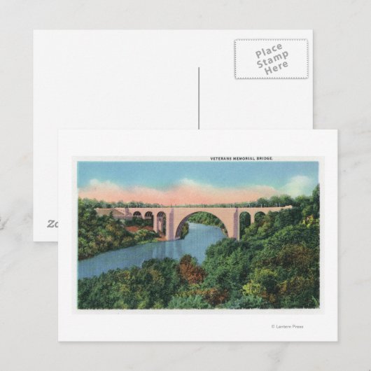 Uitzicht van de Herdenkingsbrug voor veteranen Briefkaart (Voorkant / Achterkant)