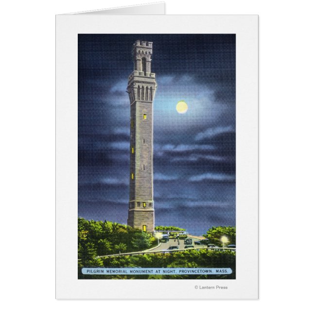 Uitzicht van de herdenkingsdag van Pilgrim bij nac (Voorkant)