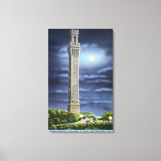 Uitzicht van de herdenkingsdag van Pilgrim bij nac Canvas Afdruk (Voorkant)