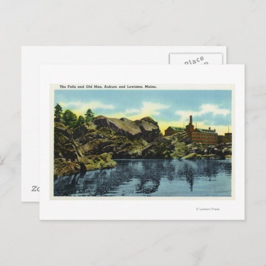 Uitzicht van de Herfst en het oude Man Briefkaart (Voorkant / Achterkant)