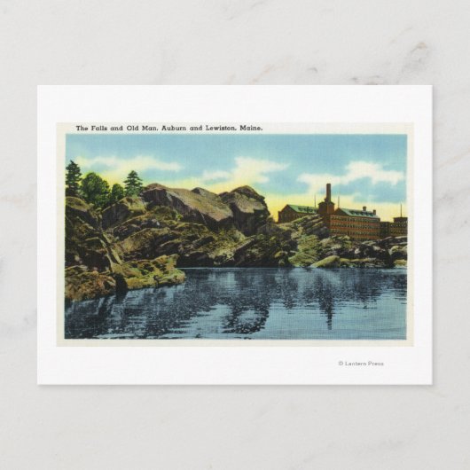 Uitzicht van de Herfst en het oude Man Briefkaart (Voorkant)