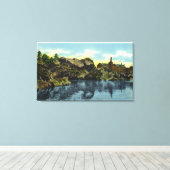 Uitzicht van de Herfst en het oude Man Canvas Afdruk (Insitu (Houten vloer))