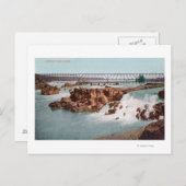 Uitzicht van de Herfsten en brug Briefkaart (Voorkant / Achterkant)