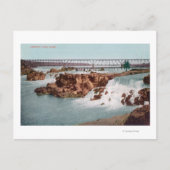 Uitzicht van de Herfsten en brug Briefkaart (Voorkant)