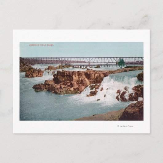 Uitzicht van de Herfsten en brug Briefkaart (Voorkant)