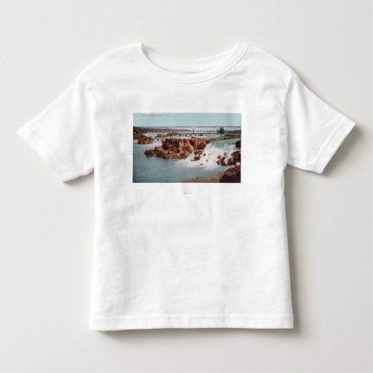 Uitzicht van de Herfsten en brug Kinder Shirts (Voorkant)