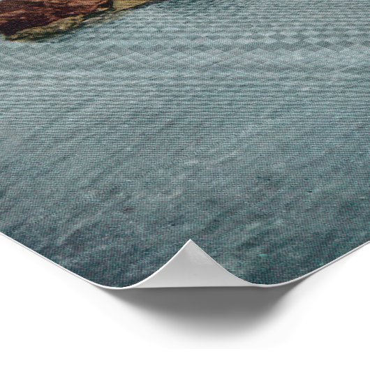 Uitzicht van de Herfsten en brug Poster (Hoek)