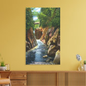 Uitzicht van de Herfsten en de brug van Abruikbaar Canvas Afdruk (Insitu (Woonkamer))