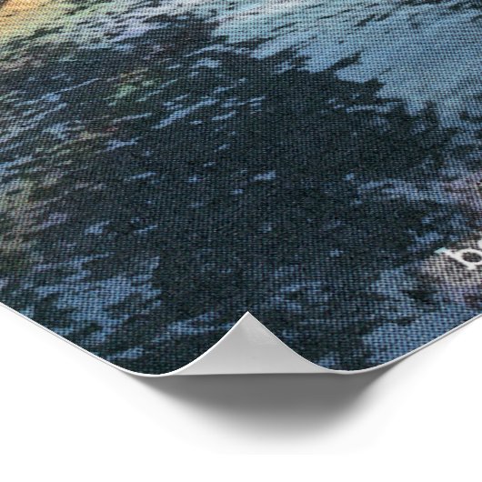 Uitzicht van de Herfsten en de brug van Abruikbaar Poster (Hoek)