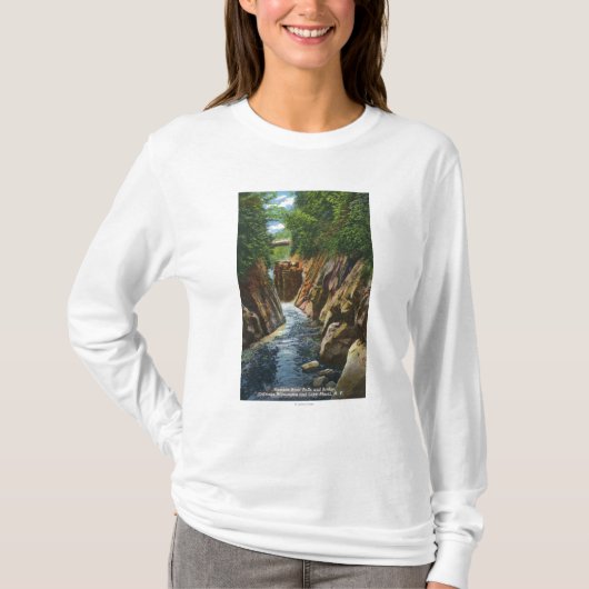 Uitzicht van de Herfsten en de brug van Abruikbaar T-shirt (Voorkant)