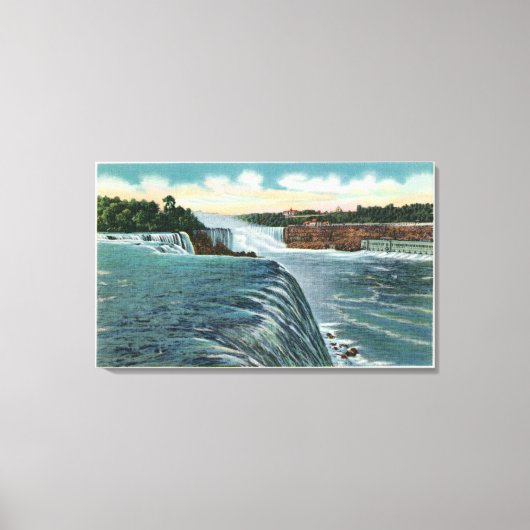 Uitzicht van de Herfsten van Niagara uit Prospect Canvas Afdruk (Voorkant)