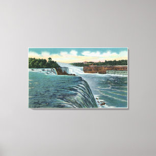 Uitzicht van de Herfsten van Niagara uit Prospect  Canvas Afdruk