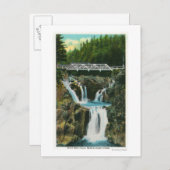 Uitzicht van de Herfsten van Split Rock en Bridge Briefkaart (Voorkant / Achterkant)