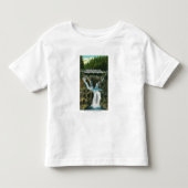Uitzicht van de Herfsten van Split Rock en Bridge Kinder Shirts (Voorkant)