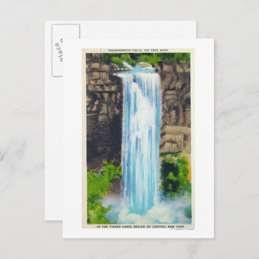 Uitzicht van de Herfsten van Taughannock Briefkaart (Voorkant / Achterkant)
