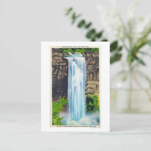 Uitzicht van de Herfsten van Taughannock Briefkaart (Staand voorkant)