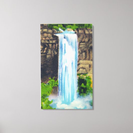 Uitzicht van de Herfsten van Taughannock Canvas Afdruk (Voorkant)