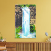 Uitzicht van de Herfsten van Taughannock Canvas Afdruk (Insitu (Woonkamer))