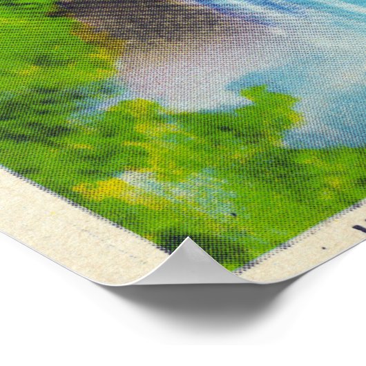 Uitzicht van de Herfsten van Taughannock Poster (Hoek)