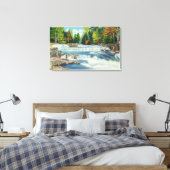 Uitzicht van de Herfsten Wilde Cat en Jackson Canvas Afdruk (Insitu (Slaapkamer))