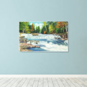 Uitzicht van de Herfsten Wilde Cat en Jackson Canvas Afdruk (Insitu (Houten vloer))