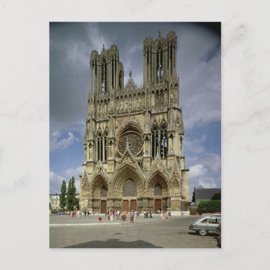 Uitzicht van de het westenvoorzijde briefkaart (Voorkant)