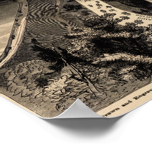 Uitzicht van de honderdjartaanduiding 1876 van Phi Poster (Hoek)