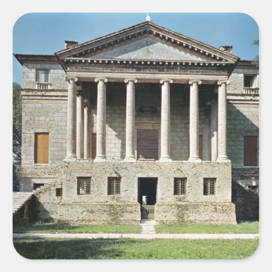 Uitzicht van de hoofdgevel, ingebouwd in 1559-60 vierkante sticker (Voorkant)