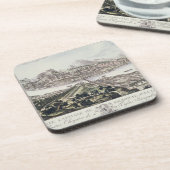 Uitzicht van de hoofdstad en de vesting Salzburg; Onderzetter (Linkerzijde)