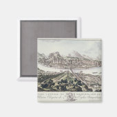 Uitzicht van de hoofdstad en de vesting van Salzbu Magneet (Voorkant / Achterkant)