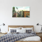 Uitzicht van de hoofdstraat canvas afdruk (Insitu (Slaapkamer))