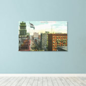 Uitzicht van de hoofdstraat canvas afdruk (Insitu (Houten vloer))