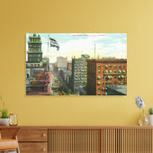 Uitzicht van de hoofdstraat canvas afdruk (Insitu (Woonkamer))