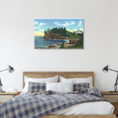 Uitzicht van de hoofdvuurtoren van de Owl Canvas Afdruk (Insitu (Slaapkamer))