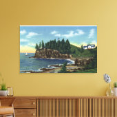 Uitzicht van de hoofdvuurtoren van de Owl Canvas Afdruk (Insitu (Woonkamer))