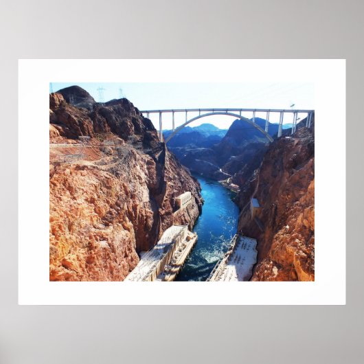 Uitzicht van de Hoover-dam Poster (Voorkant)