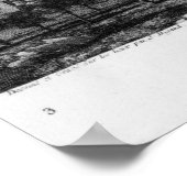 Uitzicht van de Hopital Royal de La Salpetriere Poster (Hoek)