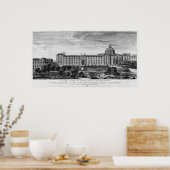 Uitzicht van de Hopital Royal de La Salpetriere Poster (Keuken)