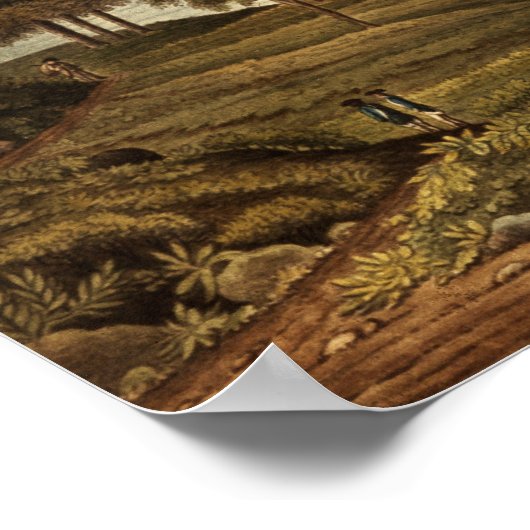 Uitzicht van de Hudson-rivier van Fort Knyphansen Poster (Hoek)