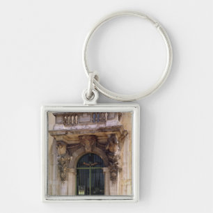 Uitzicht van de ingang van het museum sleutelhanger