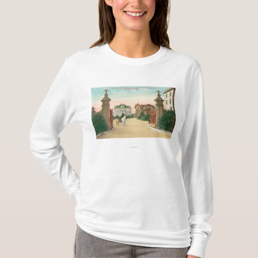 Uitzicht van de ingang van Presidio Terrace T-shirt (Voorkant)