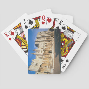 Uitzicht van de ingangsfaat van het paleis (foto) pokerkaarten